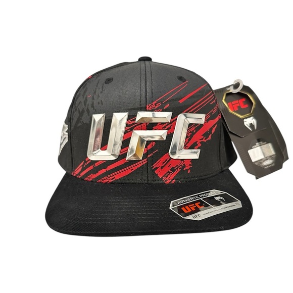 UFC Other - UFC Venum Authentic Fight Week 2.0 Unisex Hat Black Red Silver NWT $45